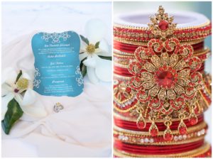 gold and red wedding jewelry 