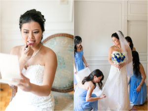 blue theme wedding bridesmaids