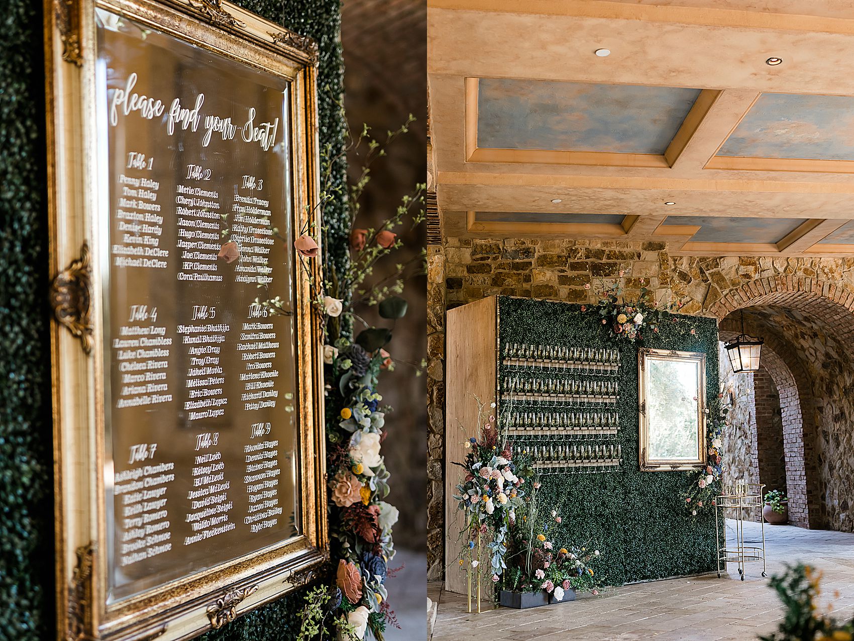 bella collina atrium champagne wall