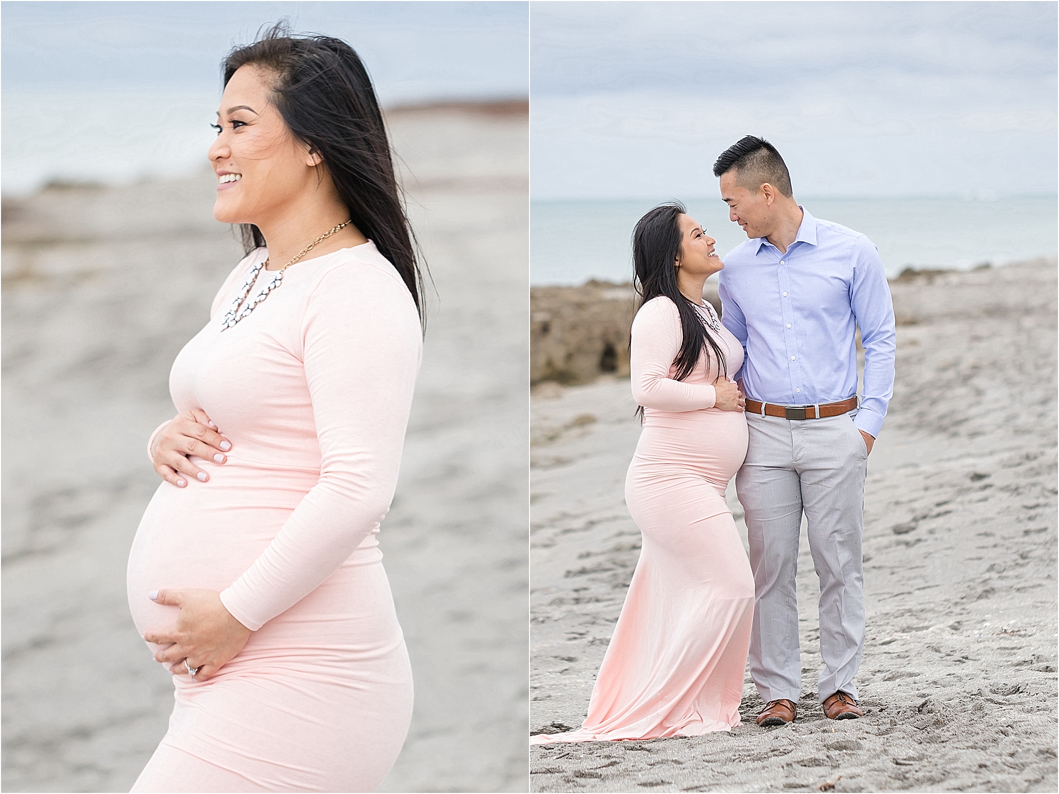 beach maternity photos blush sew trendy krysten gown