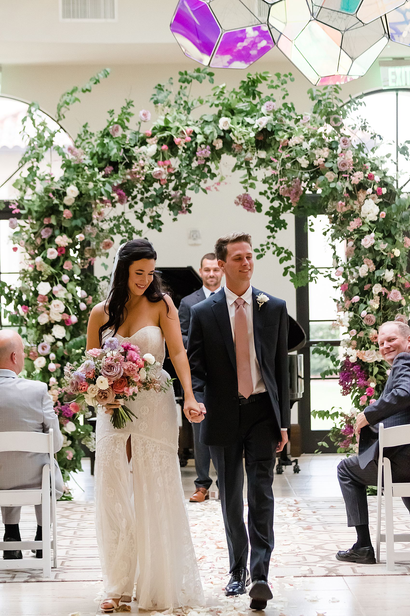 husband and wife processional at alfond inn
