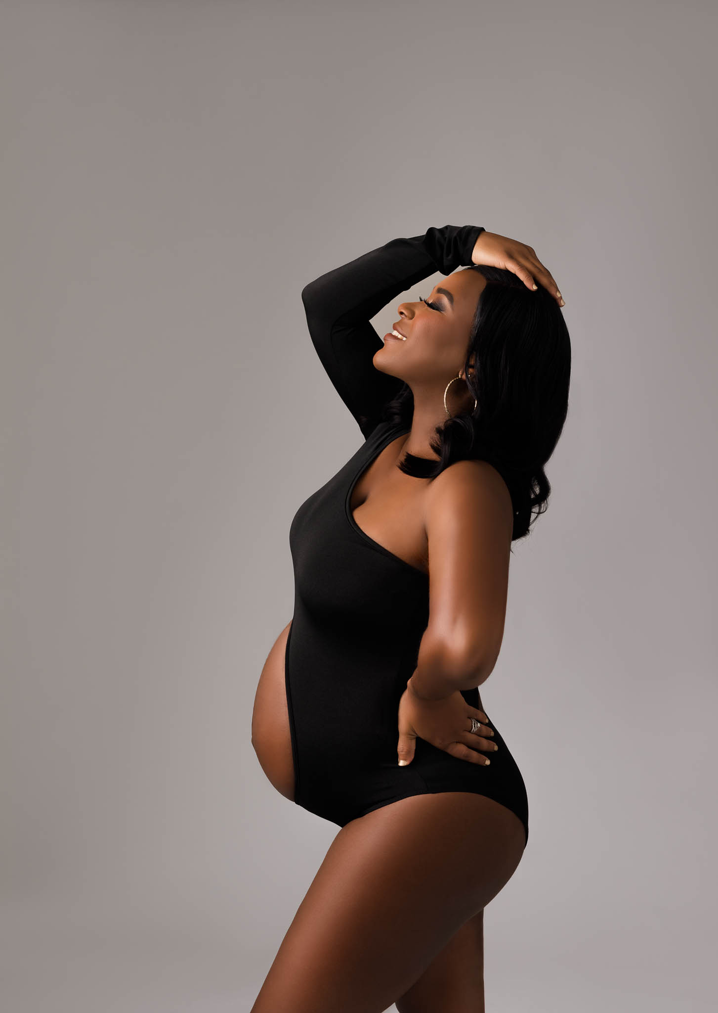  Maternity BODYSUIT for photoshoot in black